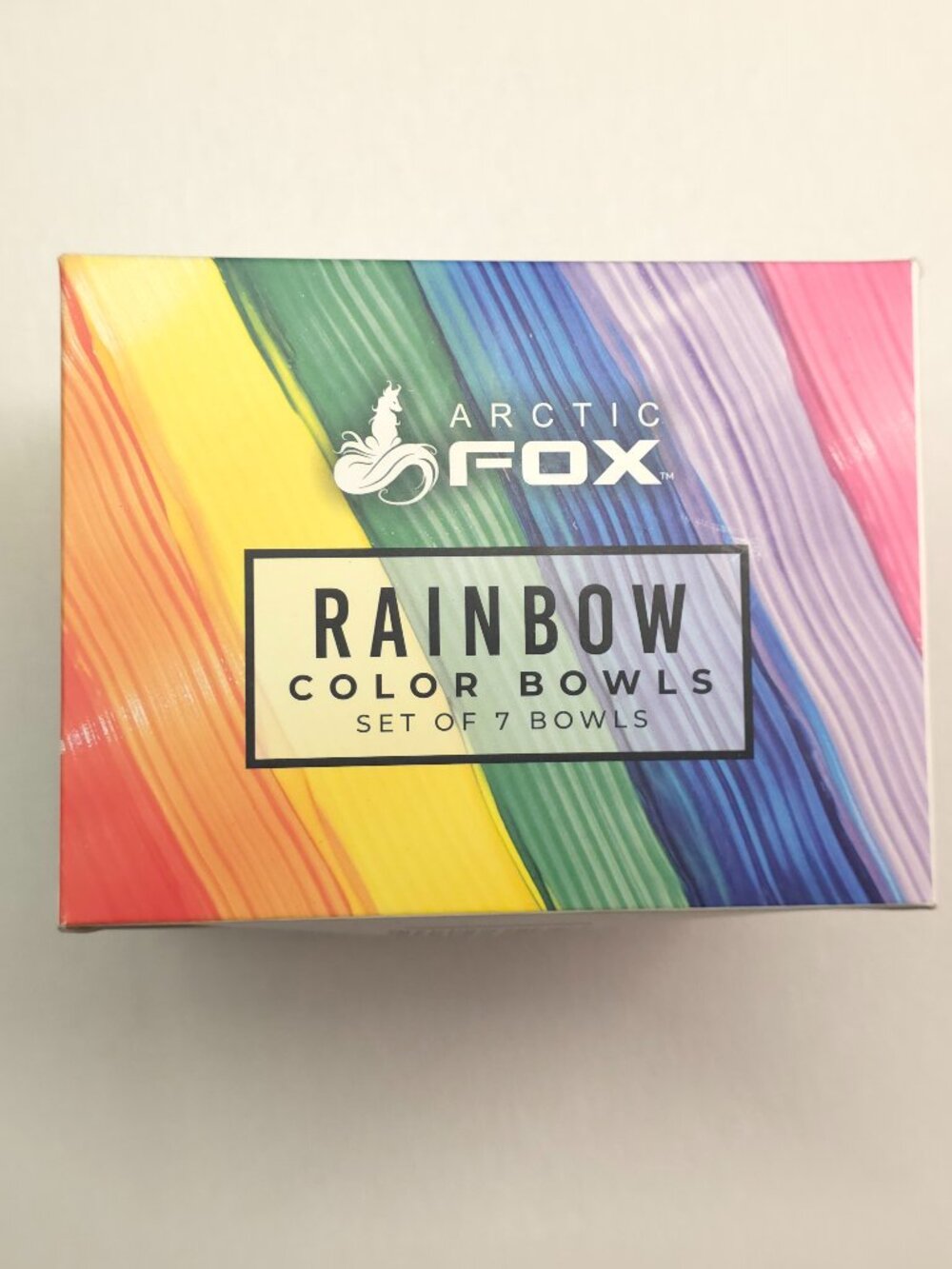 7pc Arctic Fox Interlocking Rainbow Tint Bowl Set